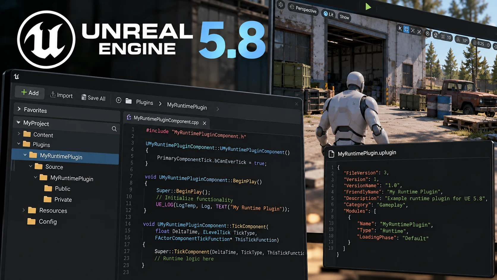 New Unreal Engine 5.8 Tutorial Introduces Runtime Plugin Development